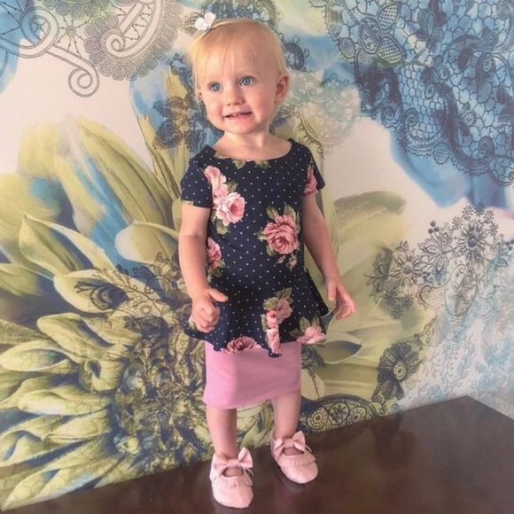 Girls Peplum Top Canadian Small Shop Handmade - Picture 6 of 7